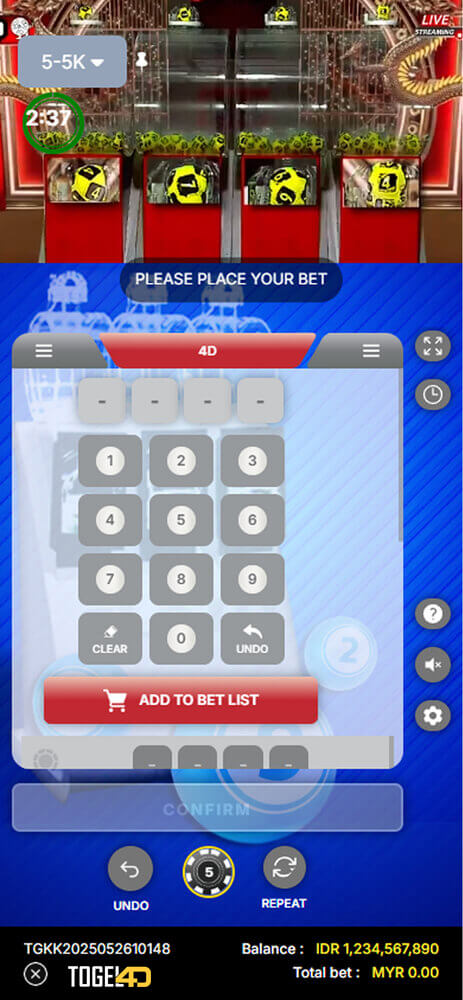 togel4d screenshot